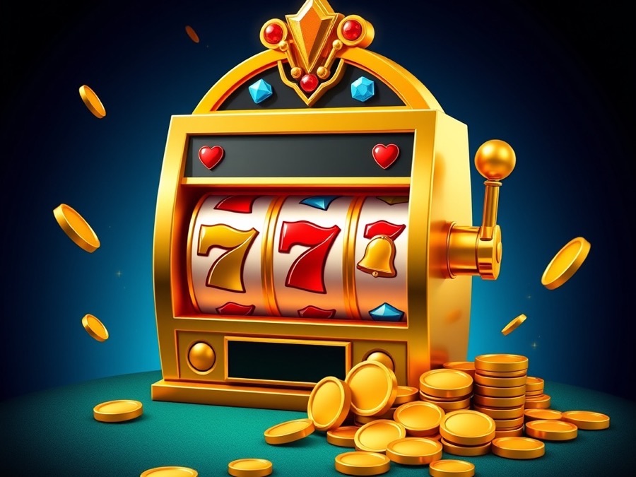 Slot games at Rummy Pro with a golden reel machine spilling coins