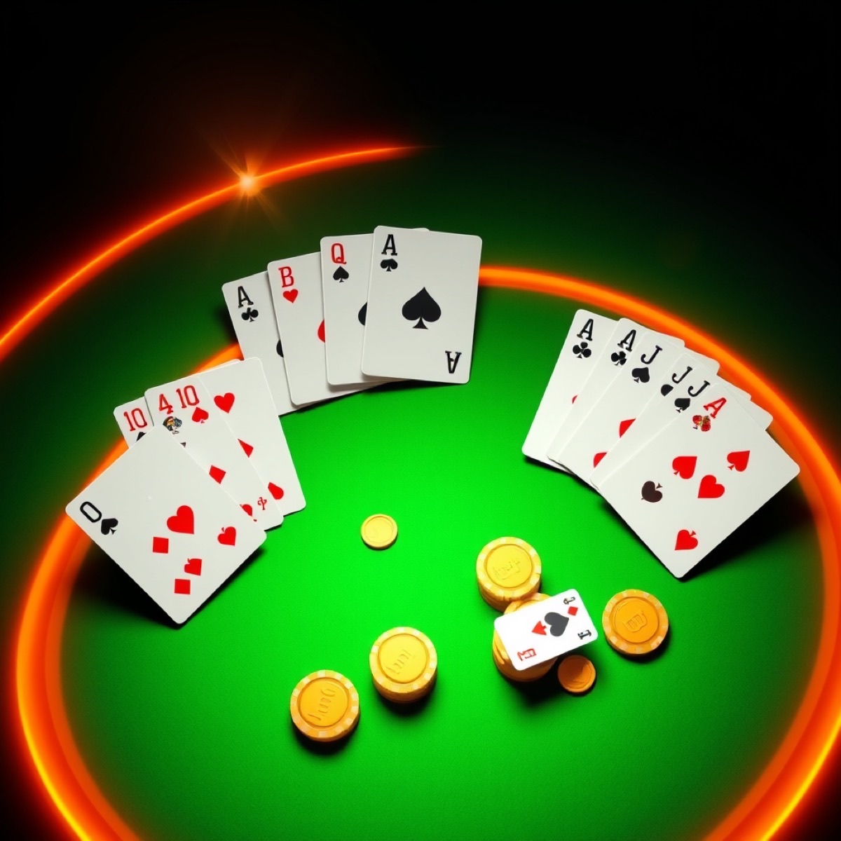 Rummy table games at Rummy Pro with cards in runs and sets on green felt