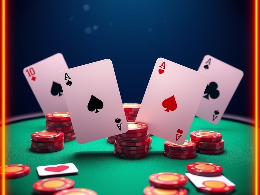 Texas Hold’em Poker game at Rummy Pro with cards and chip stacks