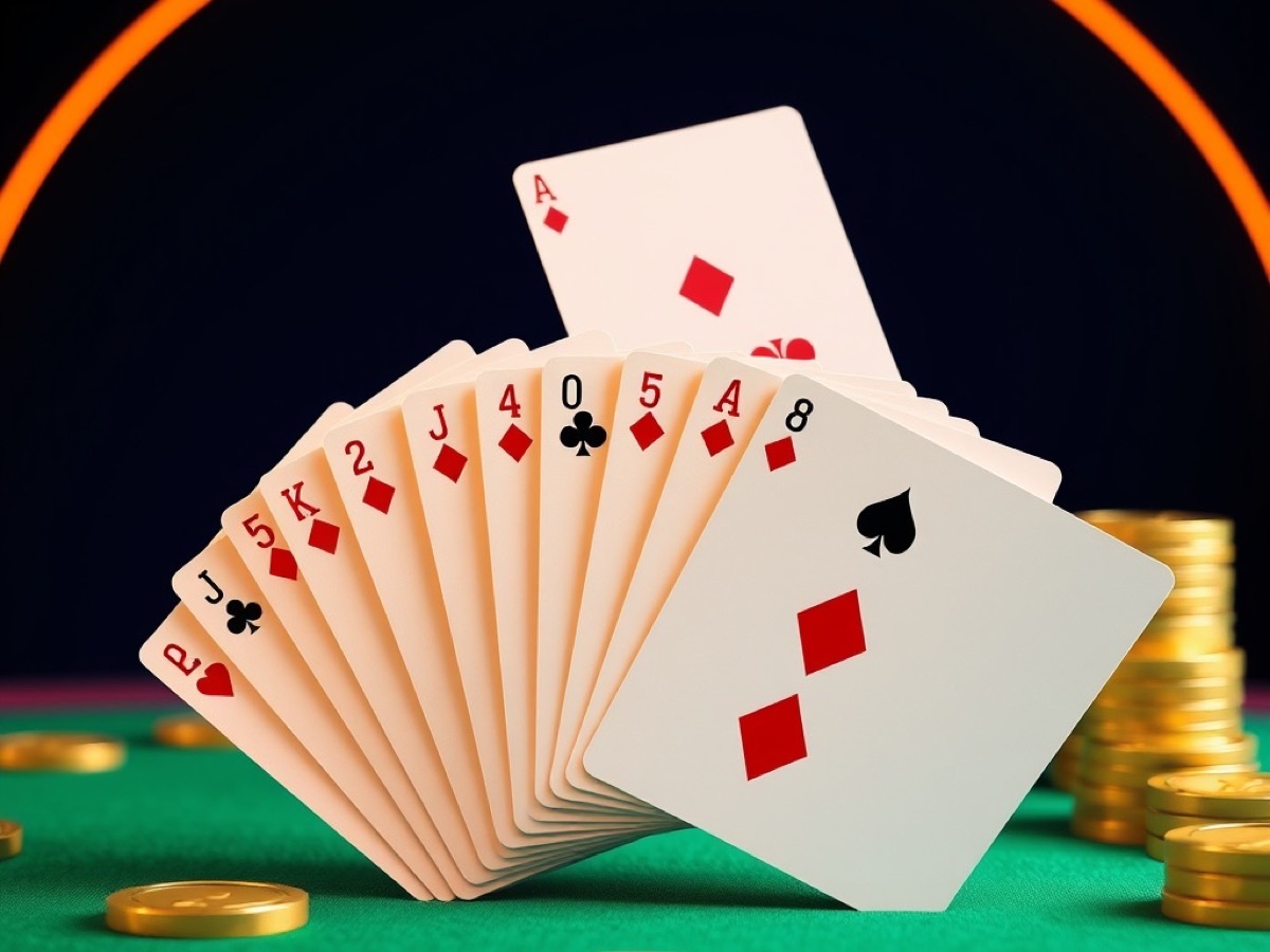 Indian Rummy game at Rummy Pro with thirteen cards fanned on green felt