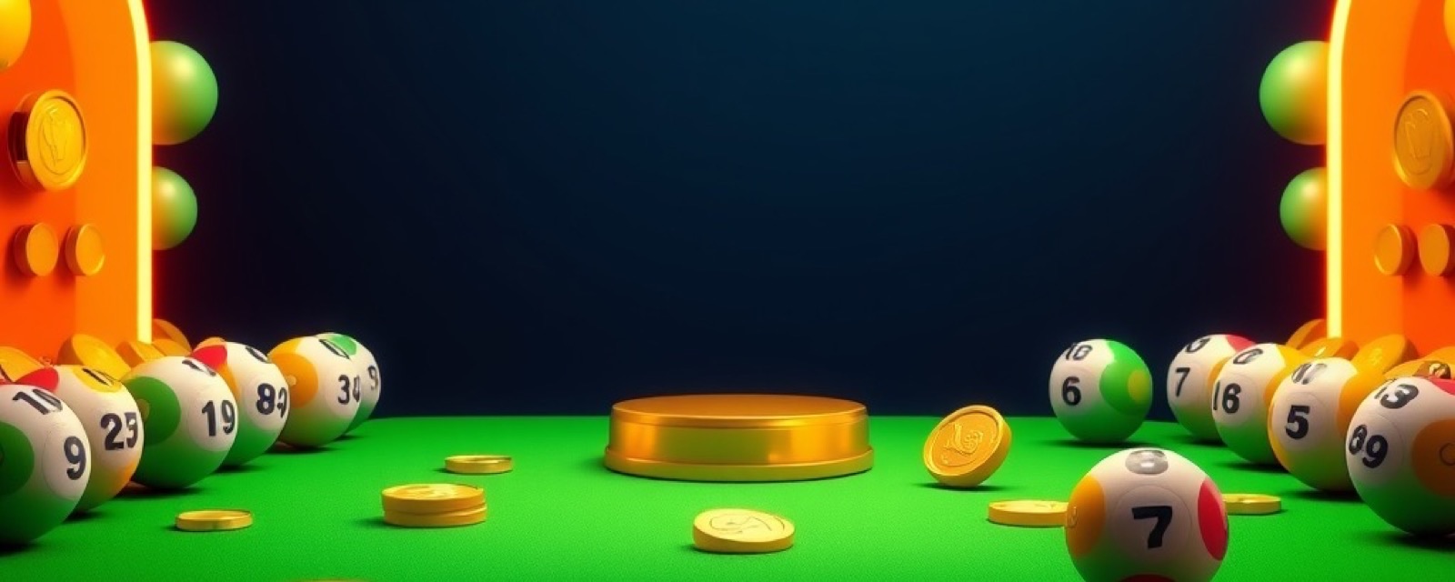 Rummy Pro Lottery artwork with glossy playing cards, gold chips and green felt